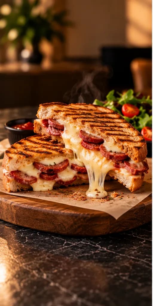 Sucuklu Kaşarlı Tost