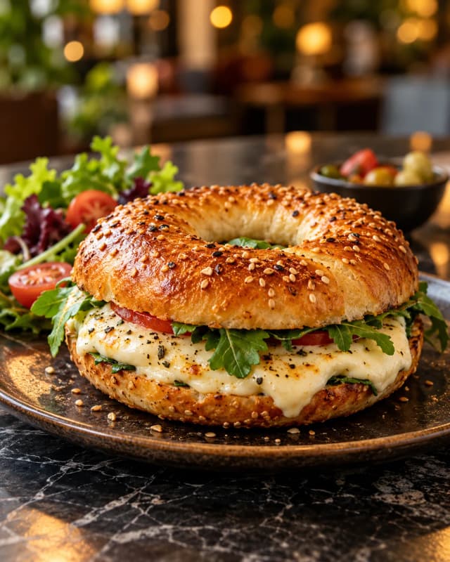 Bagel Peynirli Sandviç